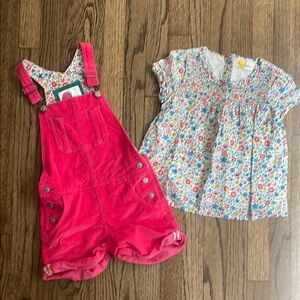Mini Boden Pink Playful Overalls